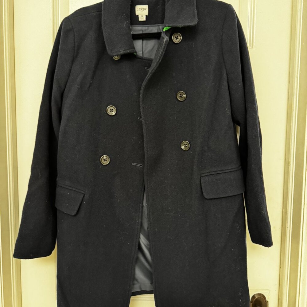 JCREW Navy peacoat wool